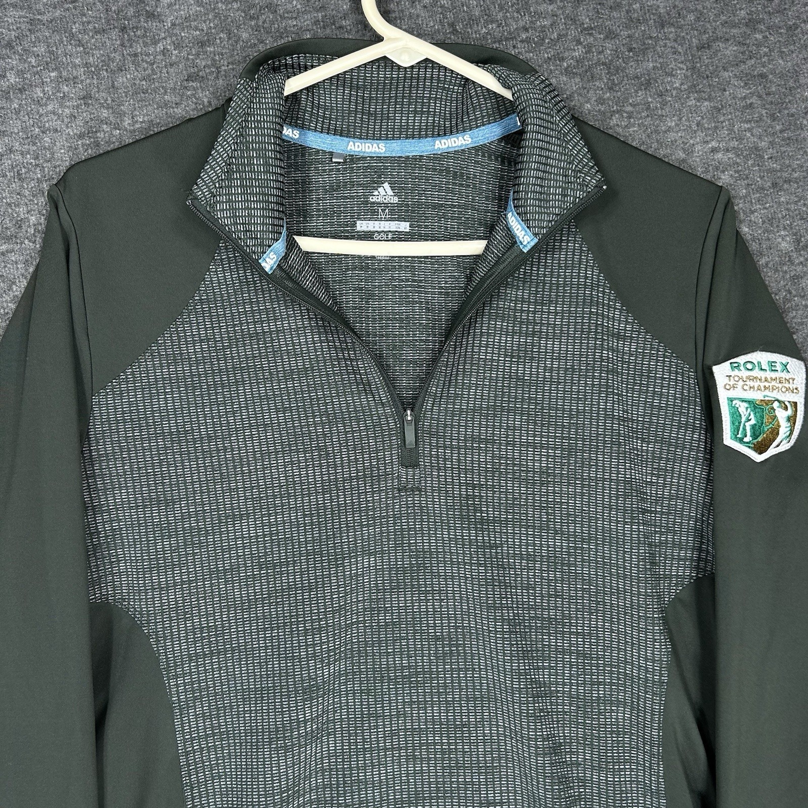 Adidas 12 Zip Knit Jacket Pullover Womens M Green Rolex Tournament Of Champions